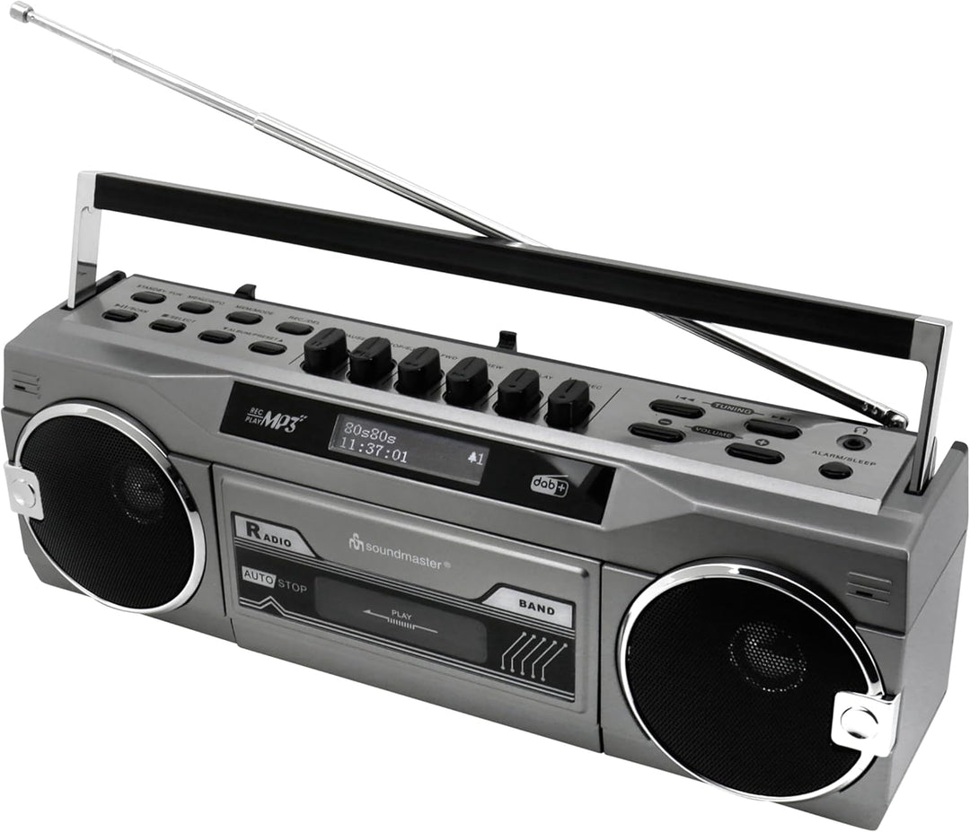 SOUNDMASTER DAB+/FM Retro Radiokassettenrekorder SRR80TI, USB/SD, BT