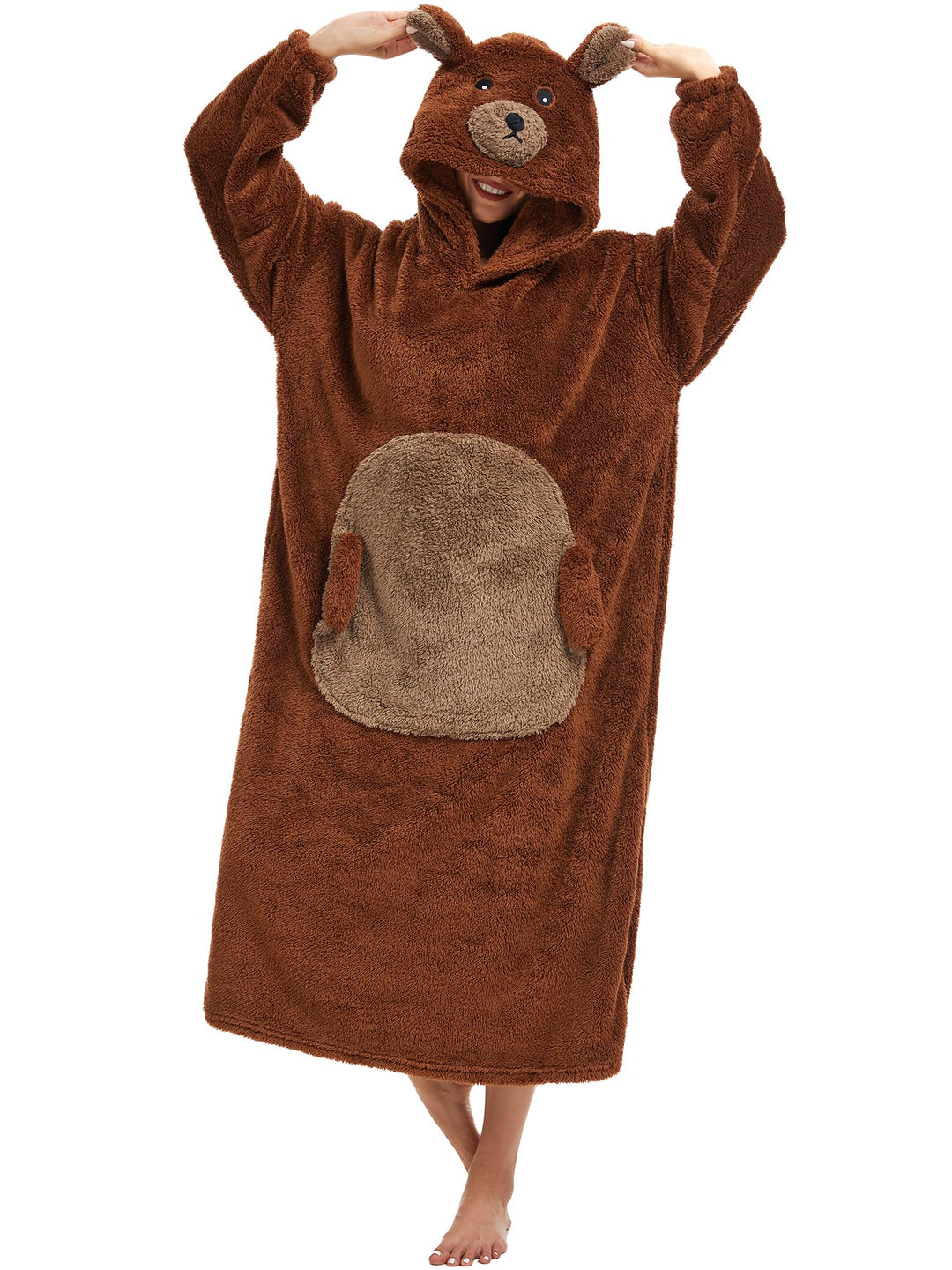 LATH.PIN Hoodie Decke Tragbare Verlängert Übergrosse Oversized Pullover Tragbare Deckenhoodie Gemütl