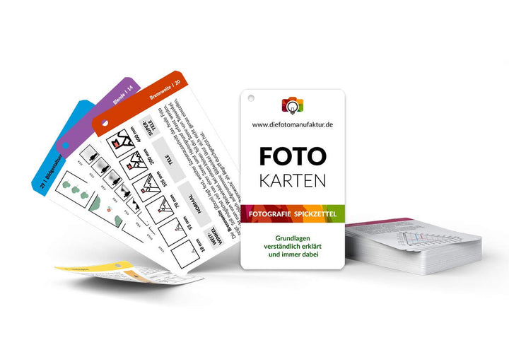 Fotokarten Grundlagen Fotografie Checkkarte - Fotografieren Lernen für Einsteiger & Anfänger - Spick