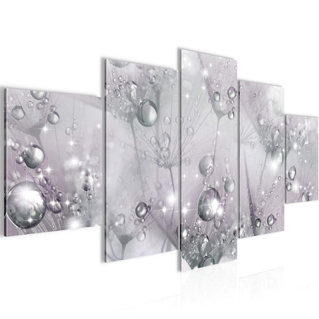 Runa Art Wandbilder Blumen Pusteblume 5 Teilig Bild auf Vlies Leinwand Deko Wohnzimmer Blumenwiese G