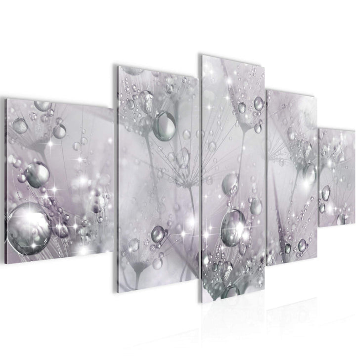 Runa Art Wandbilder Blumen Pusteblume 5 Teilig Bild auf Vlies Leinwand Deko Wohnzimmer Blumenwiese G