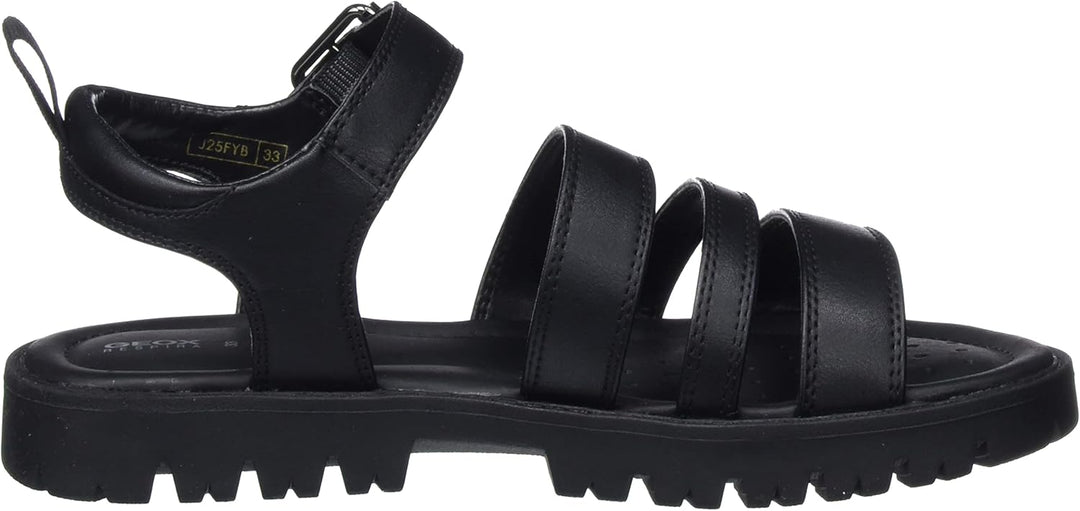 Geox Mädchen J Starblush G Sandalen, 33 EU Schwarz