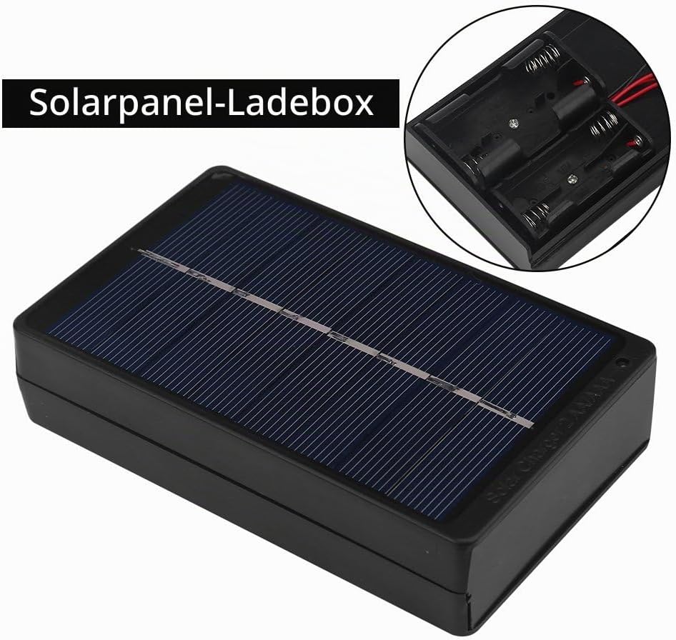Solar Ladegerät Für AAA Akkus,Batterieladegerät+Solar,AAA Batterien Solar Laden,Solarladegerät Für B