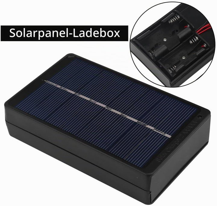 Solar Ladegerät Für AAA Akkus,Batterieladegerät+Solar,AAA Batterien Solar Laden,Solarladegerät Für B
