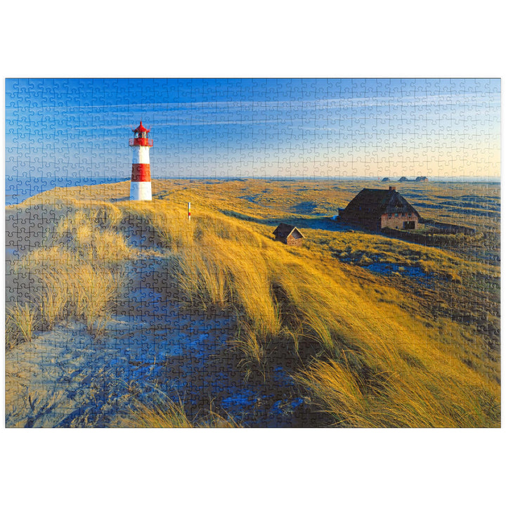 Östlicher Leuchtturm am Ellenbogen, List, Insel Sylt - Premium 1000 Teile Puzzle - MyPuzzle Sonderko