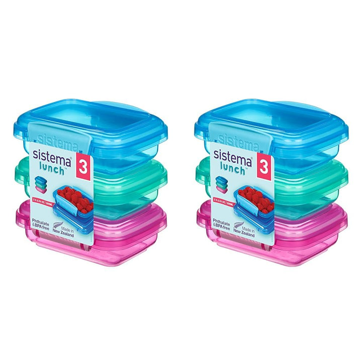 Sistema Lunch Frischhaltedose | 200 ml | kleine Snackboxen | BPA-freier Kunststoff | gemischte Farbe