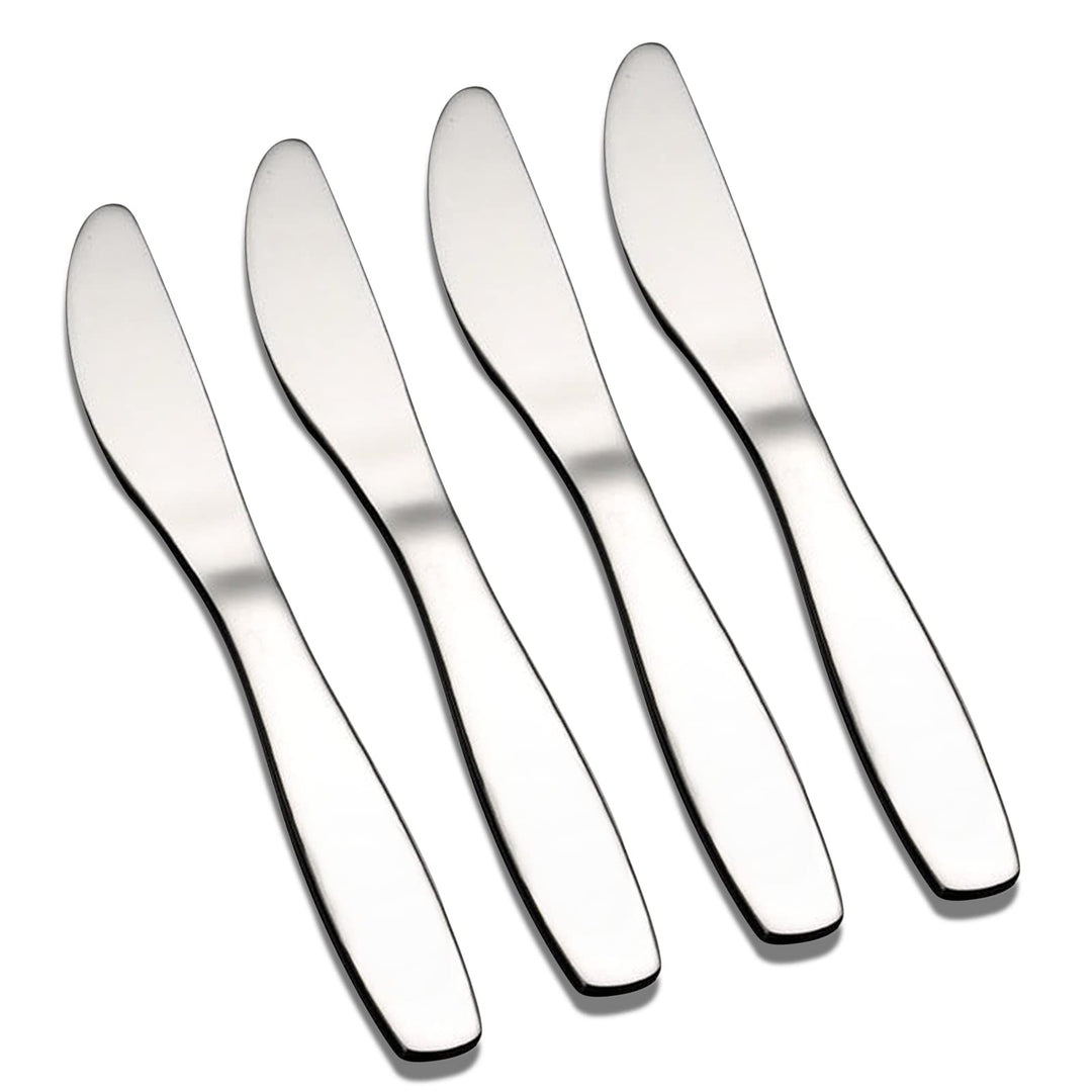 VANRA 4 PCS Kinder Messer Set 18/8 16.8cm Edelstahl Kinder Besteck Set Silber Besteck Geschirr Set f