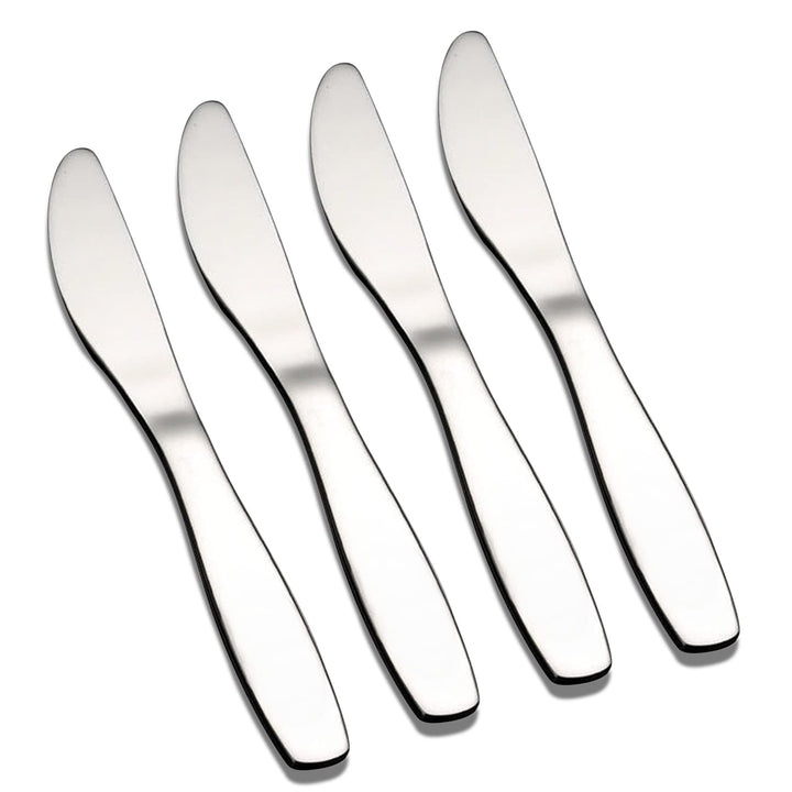 VANRA 4 PCS Kinder Messer Set 18/8 16.8cm Edelstahl Kinder Besteck Set Silber Besteck Geschirr Set f
