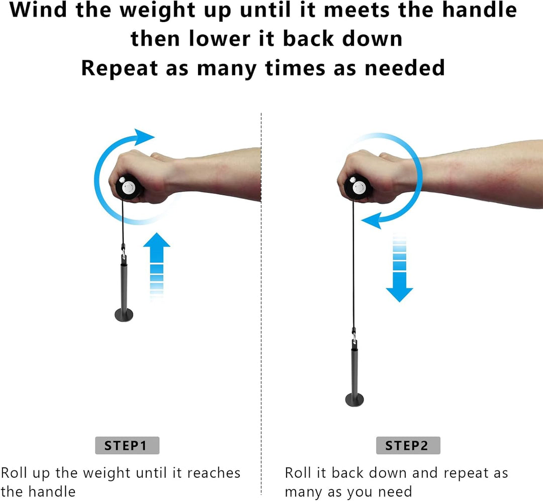 Handgelenk- und Unterarmtrainer, Handgelenkrolle & Unterarmkräftiger für Training und Workout, ideal