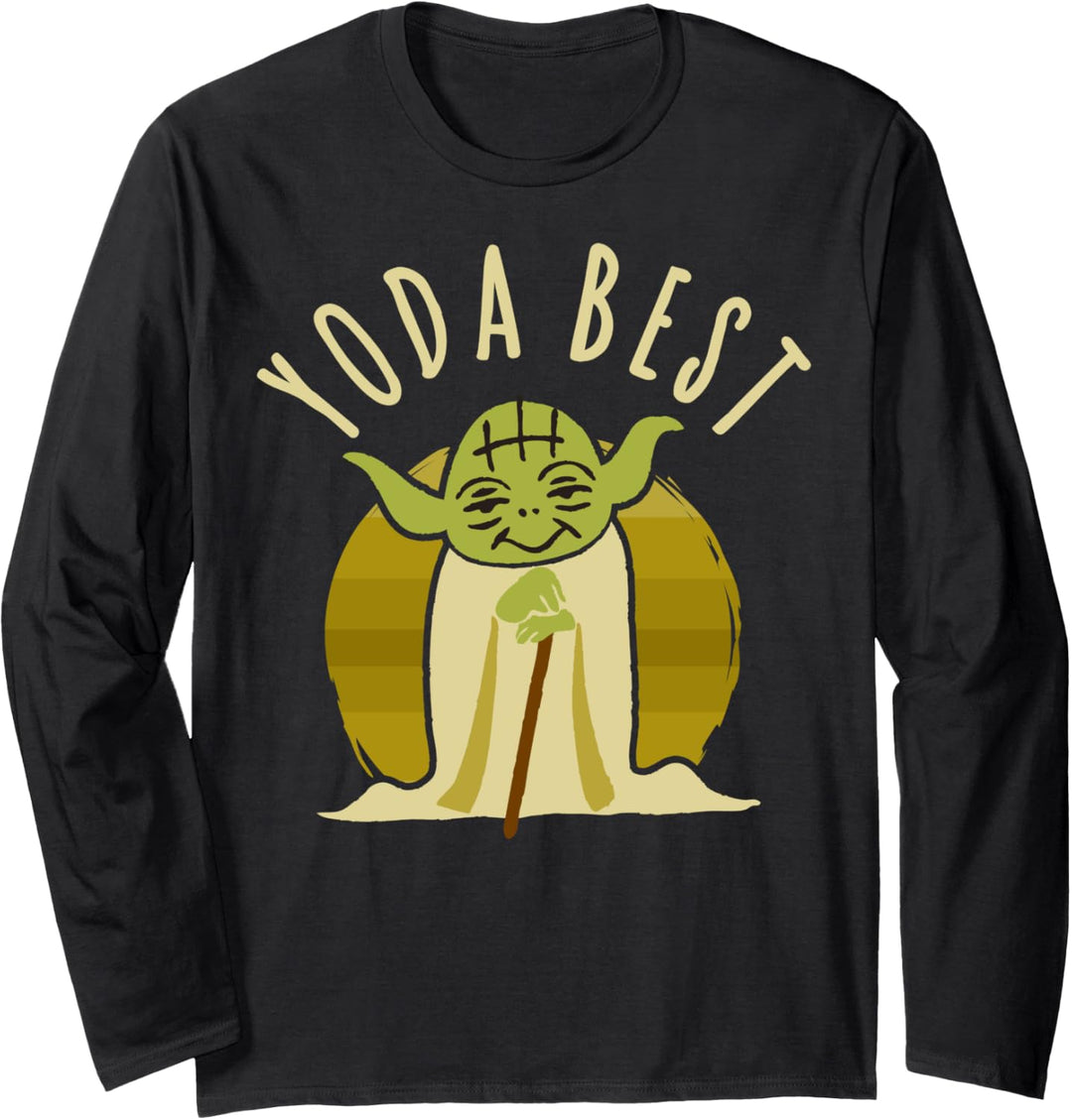 Star Wars Yoda Best Sketch Portrait Langarmshirt