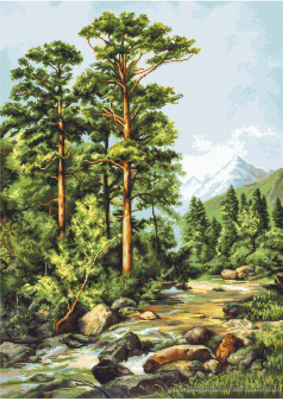 Luca-S Gebirgsfluss Kreuzstichset, Baumwolle, Mehrfarbig, 34x47,5cm