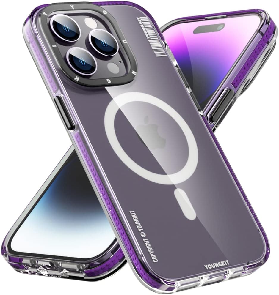 YOUNGKIT für iPhone 14 Pro Max Hülle, Stossfeste Kratzfeste Schutzhülle Slim Klar Case kompatibel mi