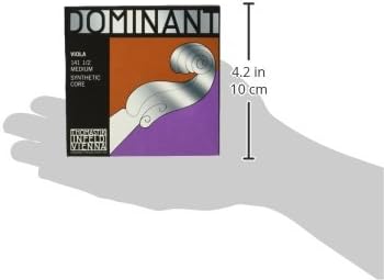 Thomastik 637080 Saiten für Viola Dominant Nylonkern, Satz 1/2 mittel mittel 1/2, mittel 1/2