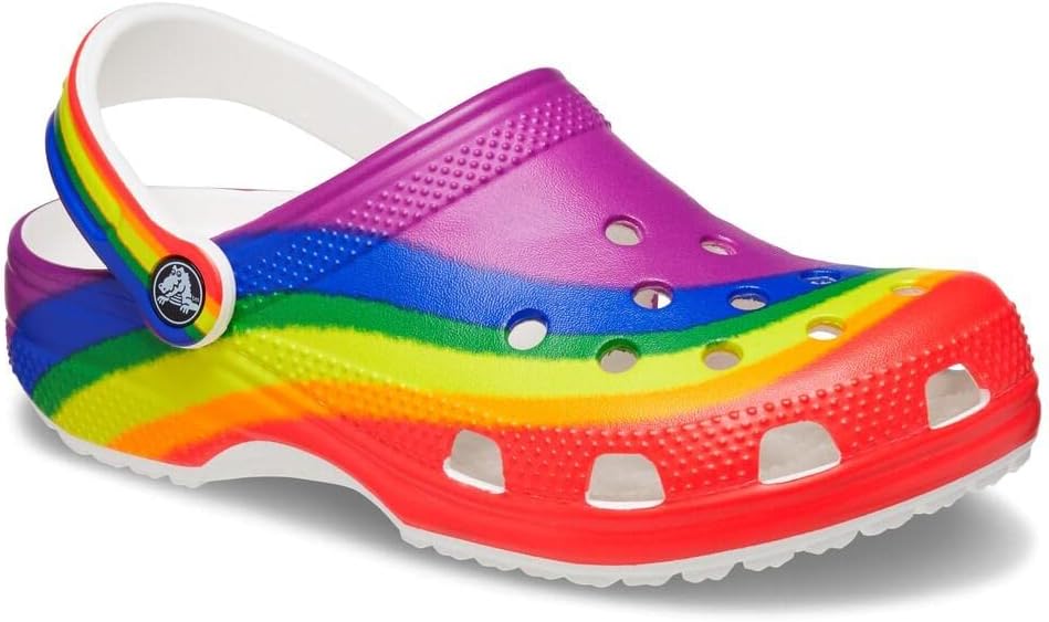 Crocs Unisex Classic Printed Floral ClogsHolzschuh 37/39.5 EU Regenbogen Regenbogen Riemen, 37/39.5
