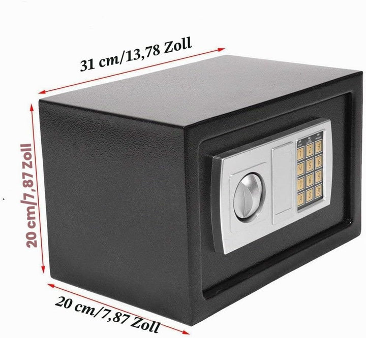 8.5L Digital Tresor Safe mit Schlussel Elektronisches Passwort Safe Cabinet Elektronik Sicherheitsbo