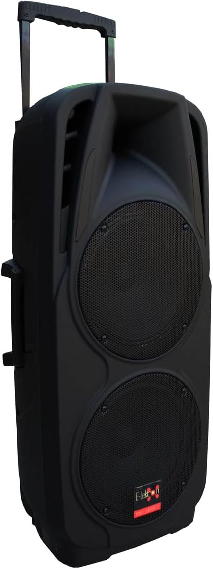 E-Lektron EL225-UHF 600W PA Soundsystem USB/SD Bluetooth Soundanlage mit Akku und Funkmikrofon