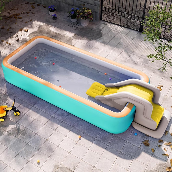 Poolrutsche, 78, 7 x 31, 5 x 33, 5 Zoll PVC PVC aufblasbare Wasserrutsche mit Luftpumpe für Aussen-,