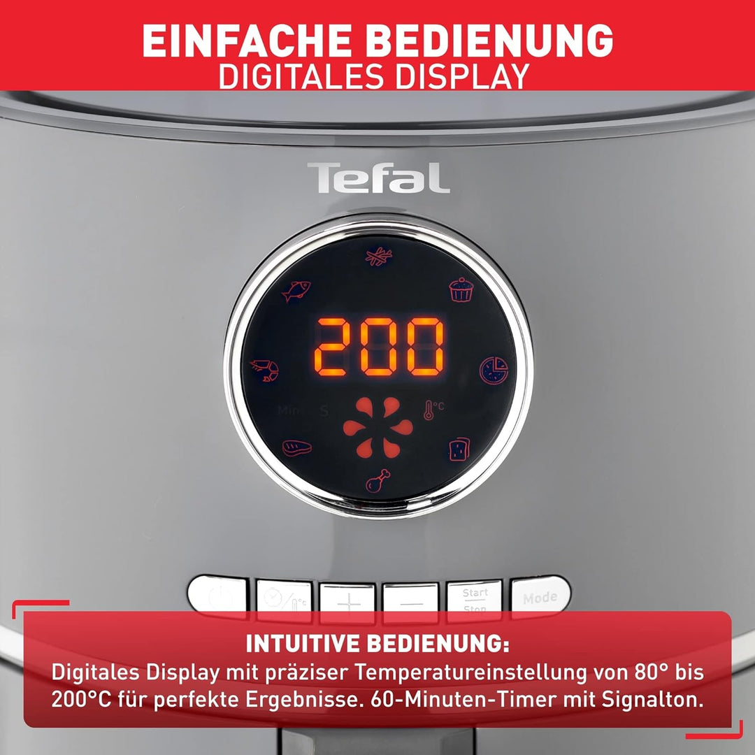 Tefal EY111B Airfry Ultra Digital Heissluftfritteuse | 4 Kochmöglichkeiten (Frittieren, Rösten, Gril