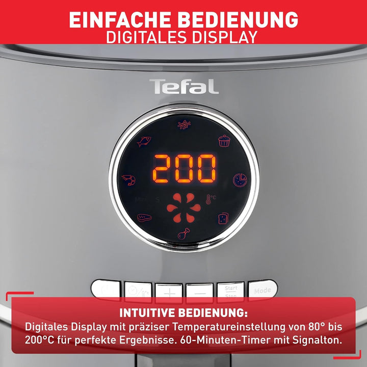 Tefal EY111B Airfry Ultra Digital Heissluftfritteuse | 4 Kochmöglichkeiten (Frittieren, Rösten, Gril