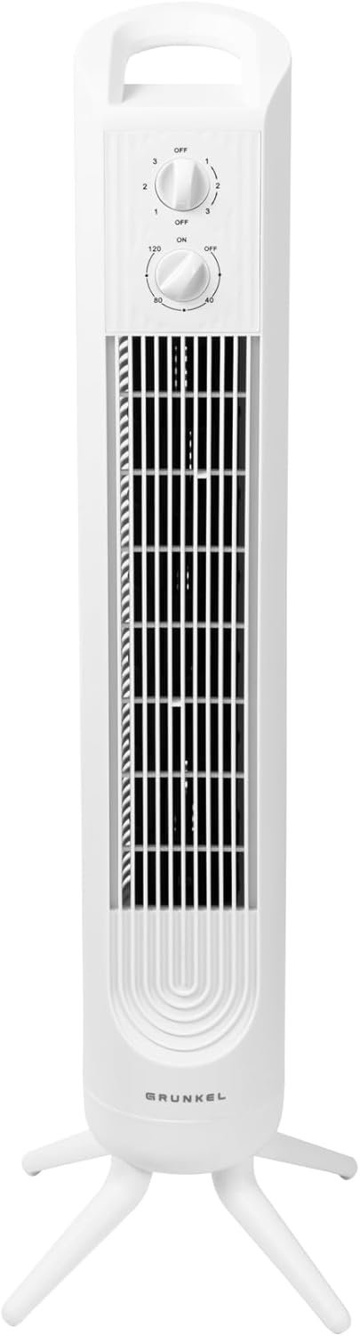Grunkel Turmventilator TF-324BL mit Leistung: 45 W, 3 Geschwindigkeitsstufen, Oszillation 90°, leise