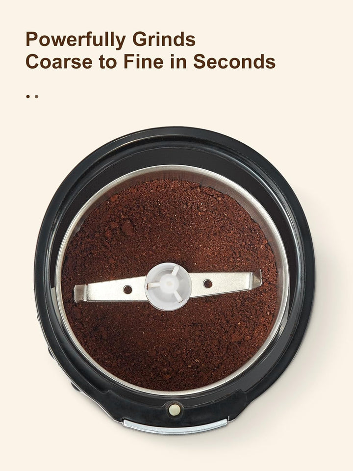 Kaffeemühle, Reemix Elektrische Kaffemühle, 100g Füllmenge, Kaffeemühle und Gewürzmühle in Einem, Ed