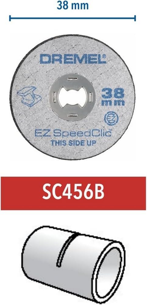 Dremel SpeedClic SC456B Metall-Trennscheiben, Zubehörsatz & SC407 EZ SpeedClic Schleifband mit Schle