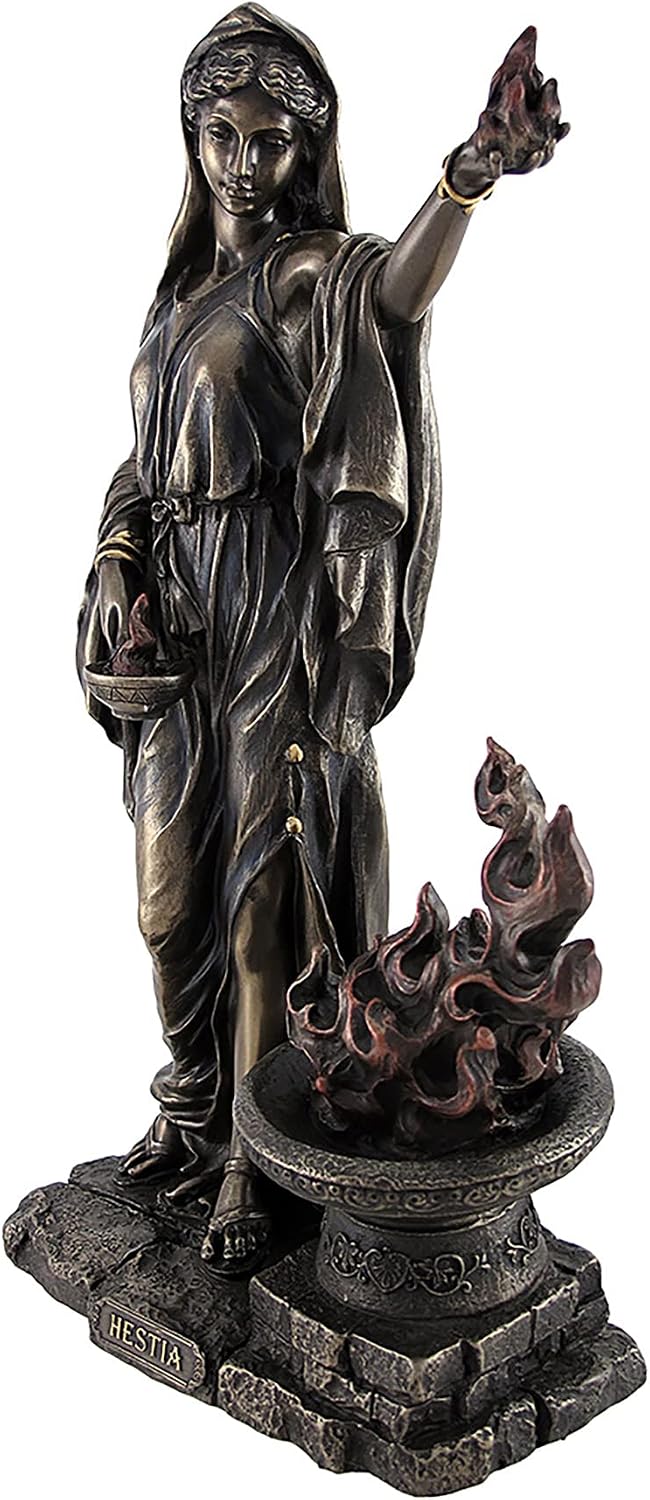 Griechische Göttin Hestia Bronzed Statue Römische Vesta