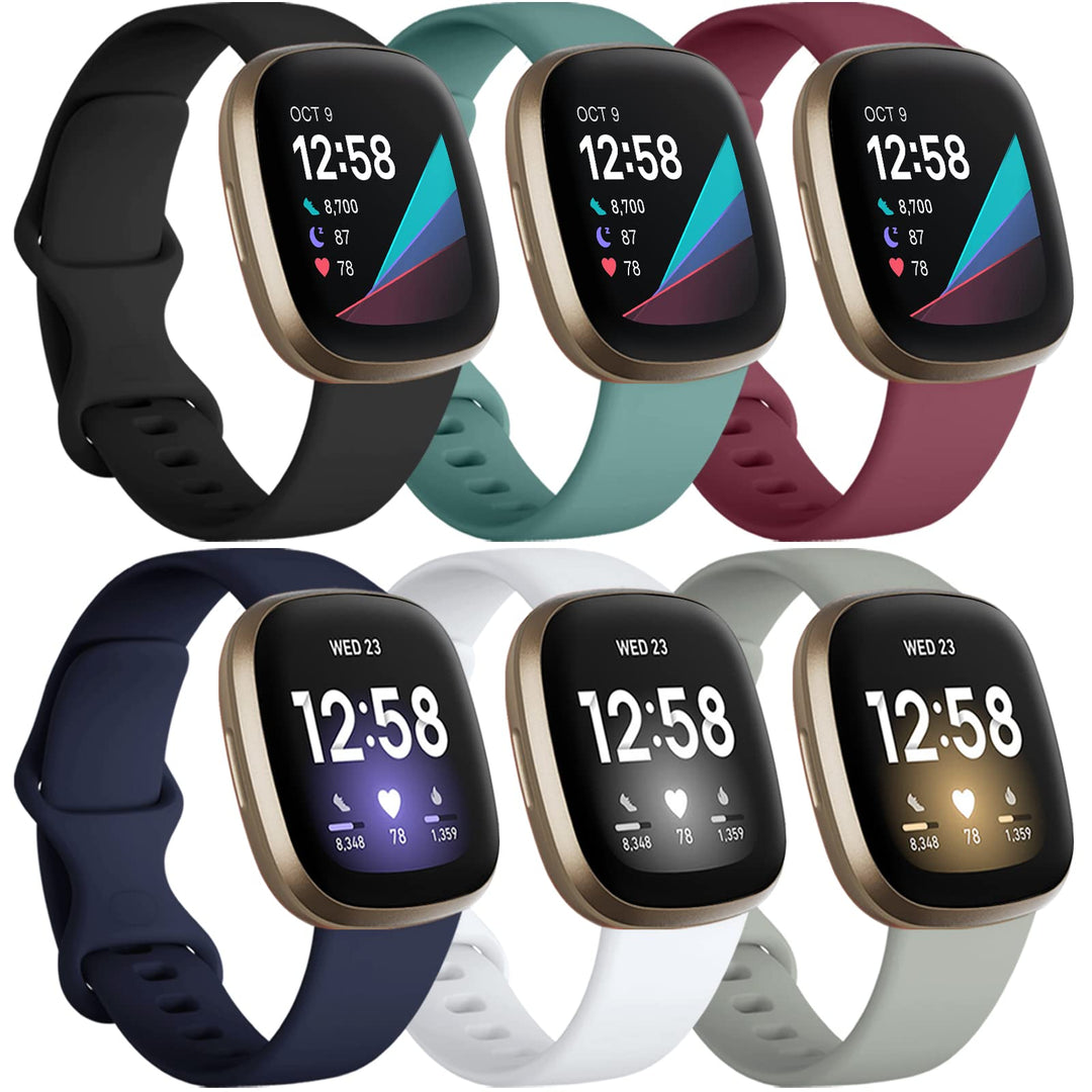 Charlam 6 Pack Ersatzarmband Kompatibel mit Fitbit Versa 3/ Versa 4/ Fitbit Sense/Sense 2 Armband, W