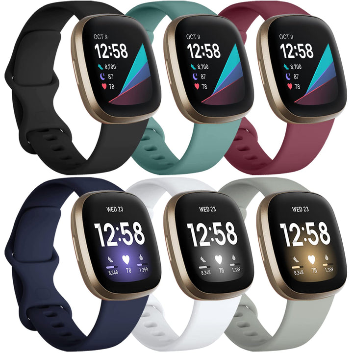 Charlam 6 Pack Ersatzarmband Kompatibel mit Fitbit Versa 3/ Versa 4/ Fitbit Sense/Sense 2 Armband, W