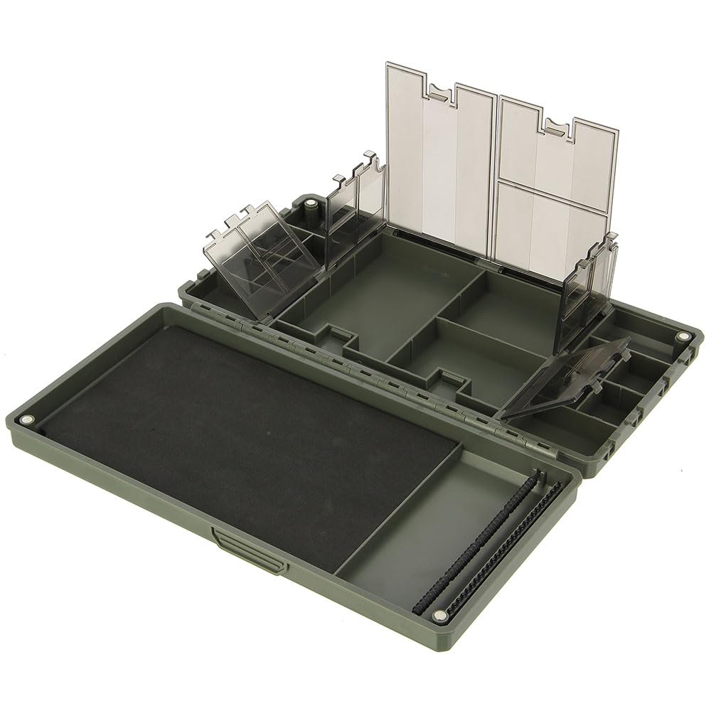 Angelbox magnetisch – Terminal Tackle Rig Box für Haar-Rigs & Tackle Board kompakte Angelbox für Kar