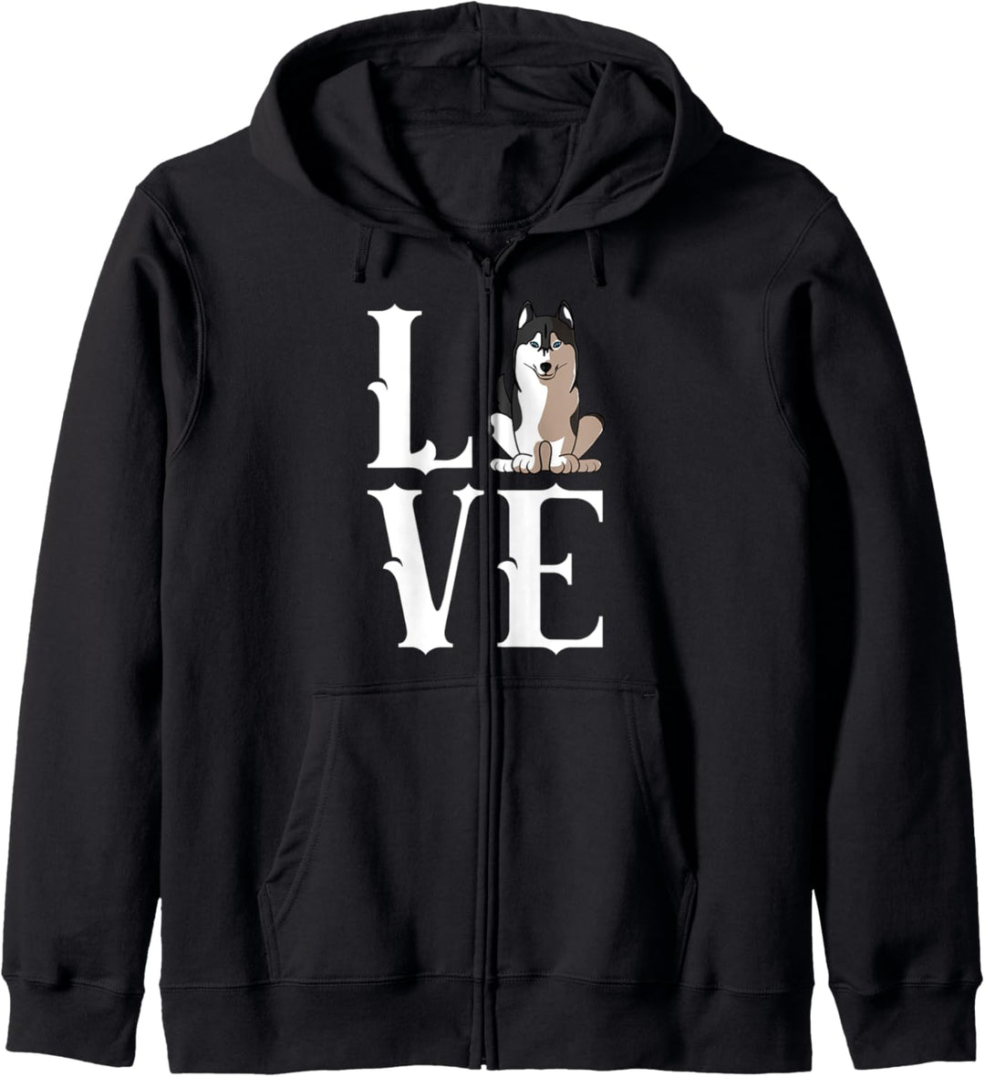 Siberian Husky Mama Lustig Siberian Husky Hund Love-r Kapuzenjacke