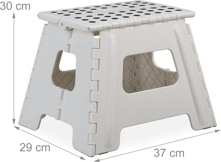 Relaxdays 1 x Klapphocker faltbar, L, tragbar, Reise Tritthocker, universeller Kinder Badhocker, bis