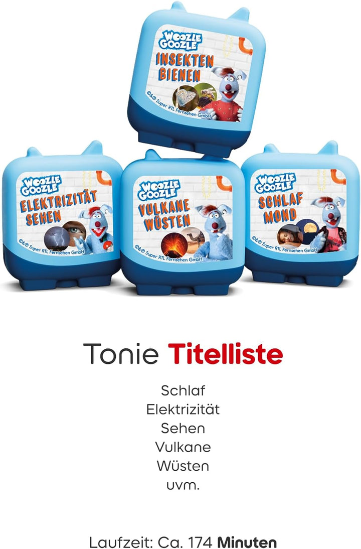tonies Hörfigur für Toniebox, Woozle Goozle – Die grosse Wissens-Sammlung (8 Themen: Schlaf, Mond, E