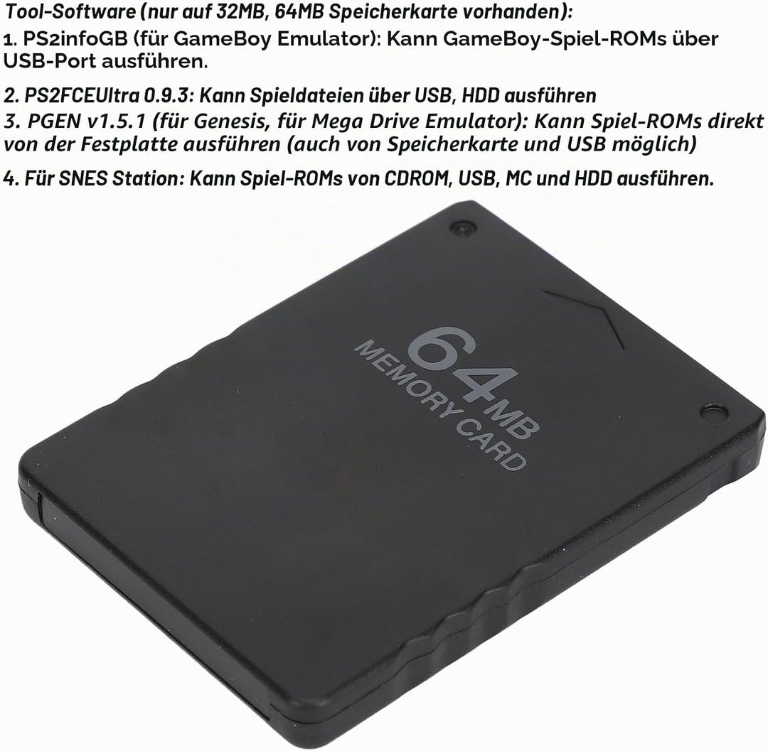 für PS1-Speicherkarte, Speicherkarte für PS1, 8 MB/16 MB/32 MB/64 MB Optionaler Speicherkartenstick