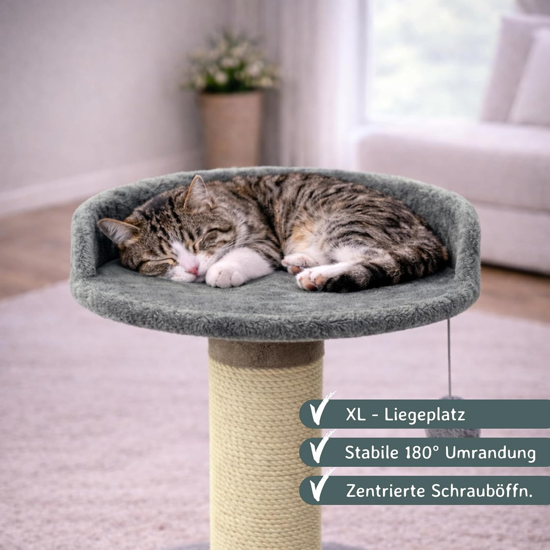 nanook Kratzbaum Liegeplatz Top für kräftige Katzen - Grösse XXL - 46 cm Ø - hellrau hellgrau, hellg