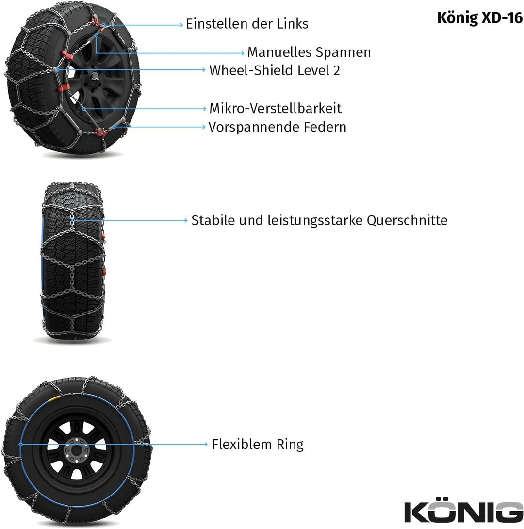 KÖNIG XD-16 240 - Schneeketten, XD-16 240