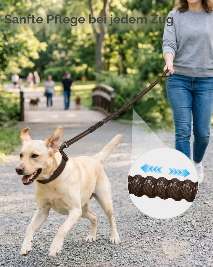 Joytale Taktische Hundeleine, 1.2m-1.8m Bungee Hundeleine mit 2 Gepolsterten Griffen, Autosicherheit