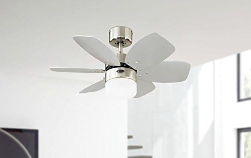 Westinghouse Lighting 76cm Deckenventilator Flora Royale mit Einzelleuchte und sechs Flügeln, Ausfüh