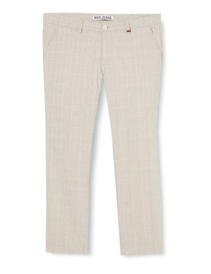 MCA Herren Lennox Hose, per Pack Beige (Cream White Check 203K), W34(Herstellergrösse: 34/32)