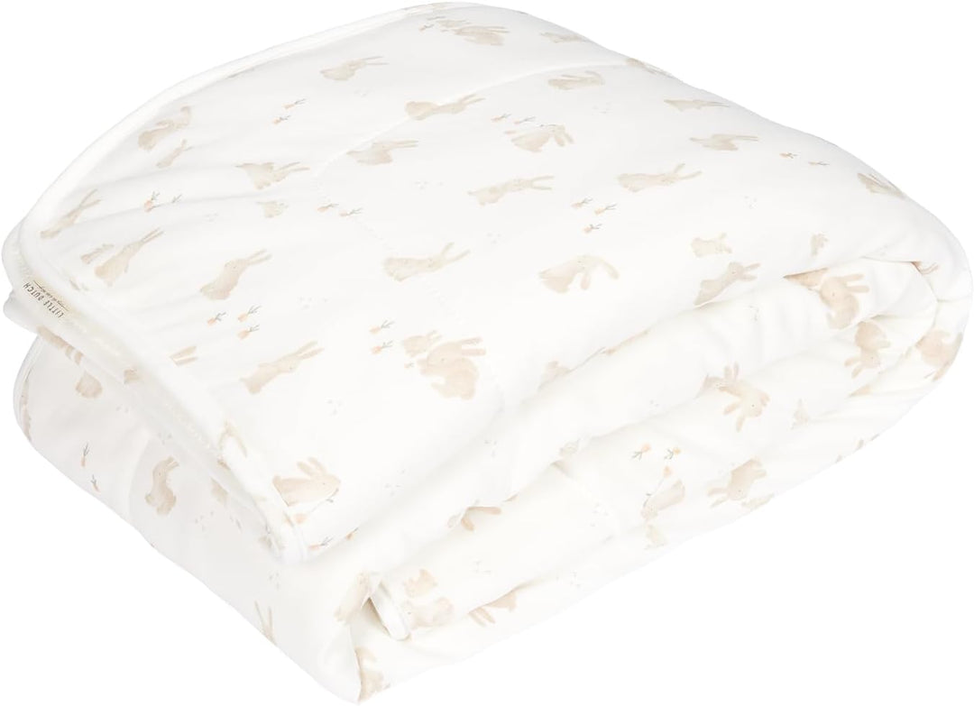 Little Dutch Decke Babydecke Winterdecke mit Nickistoff Baby (70x100 cm) Baby Bunny weiss/beige - Ne