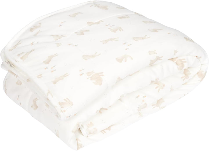Little Dutch Decke Babydecke Winterdecke mit Nickistoff Baby (70x100 cm) Baby Bunny weiss/beige - Ne