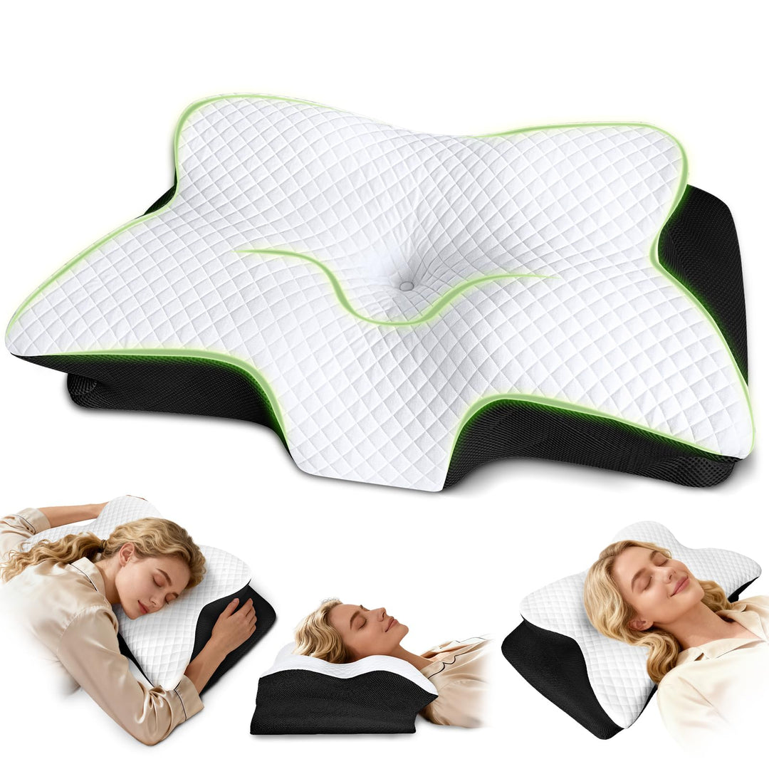 Kopfkissen Nackenschmerzen, Memory Foam Orthopädisches Kissen, Ergonomisches Seitenschläferkissen, N