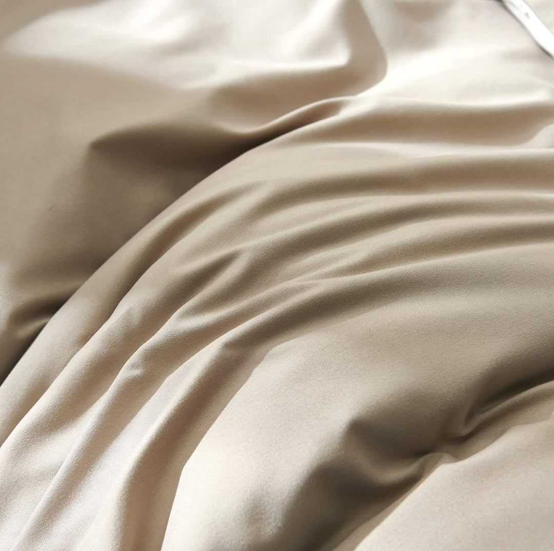 Damier Bettwäsche 155×220cm Beige Weiss Superweiches Microfaser Bettbezug Set 2 Teilig Wendebettwäsc