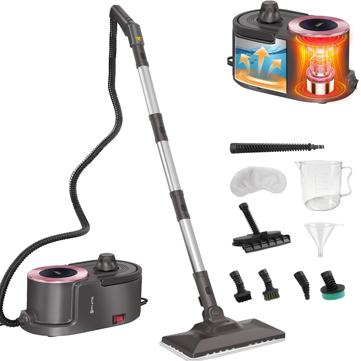 2000W Dampfreiniger für Alles, 5 Bar Hochdruck dampfmaschine, 1,9 L Wassertank, Dampfreiniger Boden