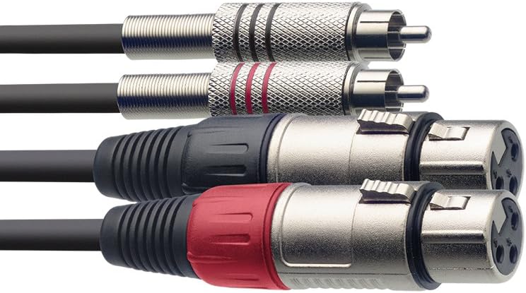 IK Multimedia iRig Stream & Stagg STC3CMXF S Serie Audiokabel Twinkabel - 2x Chinch Männlich - 2x XL