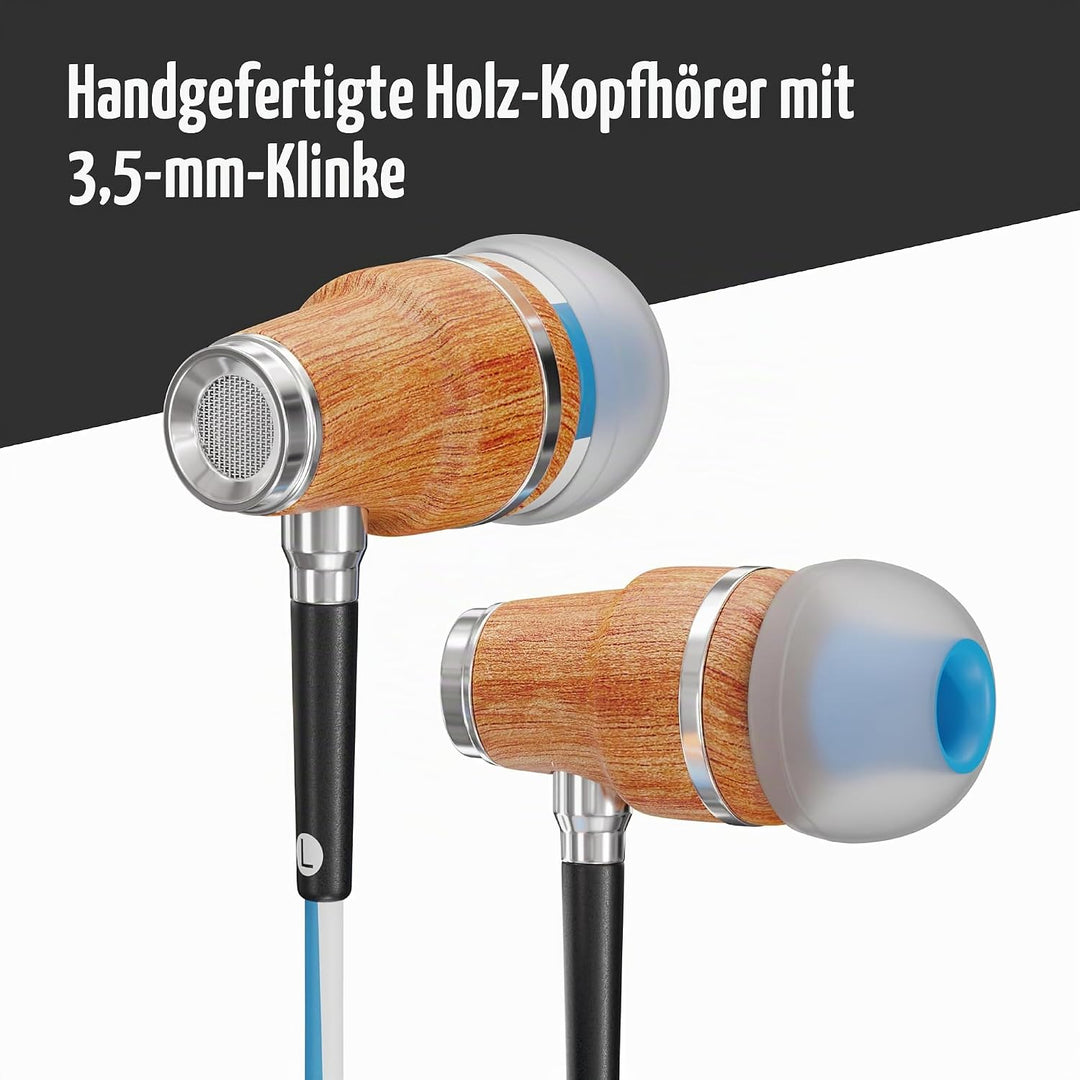Symphonized® In Ear Kopfhörer mit Kabel und Mikrofon HD, Premium Noise Cancelling kopfhoerer In Ear,