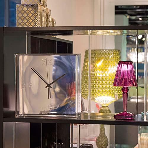 Kartell Tic & Tac Tic und Tac Uhr, Plastik, verchromt, 30 x 30 cm Cromato, Cromato