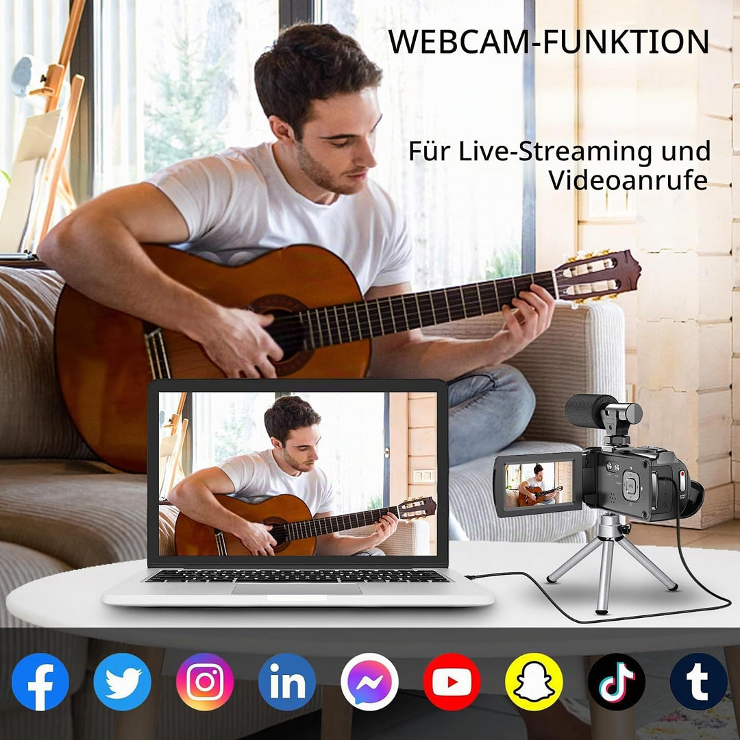 Caméscope vidéo 4K 36 MP Vlogging Caméra Pour Appareil Photo numérique YouTube 30 FPS 3,0 &