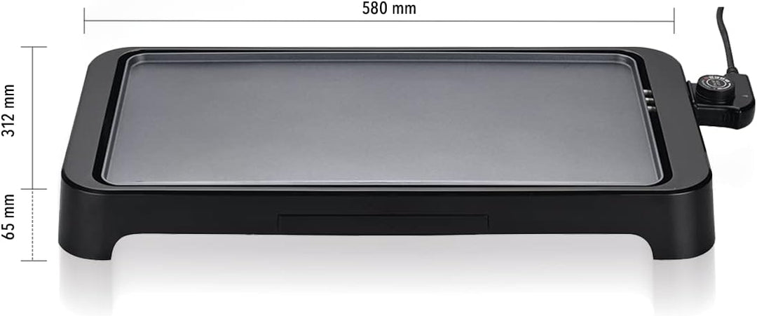 LITTLE BALANCE 8552 Easy Plancha 2000 XL Elektrische Grillplatte für 6-8 Personen, XXL-Kochfläche, a