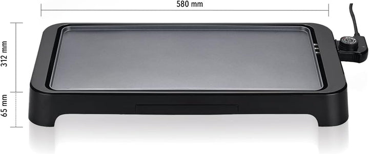 LITTLE BALANCE 8552 Easy Plancha 2000 XL Elektrische Grillplatte für 6-8 Personen, XXL-Kochfläche, a
